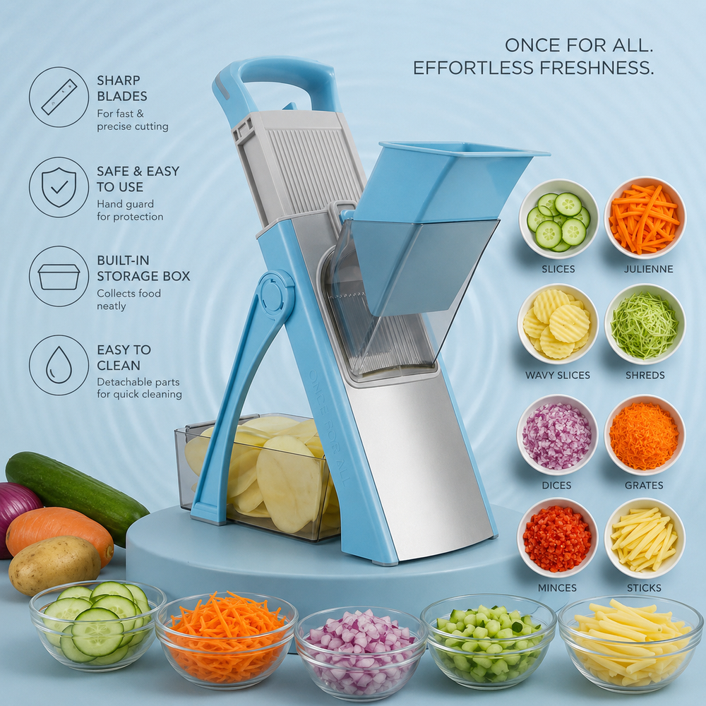 Multi-Function Vegetable Cutter with Storage Box